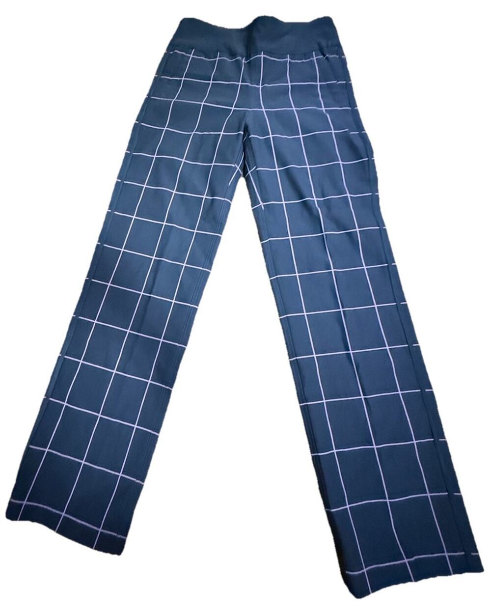 GOLFTINI Women’s GrayPink Windowpane Grid Performance Golf Ankle Pants Medium